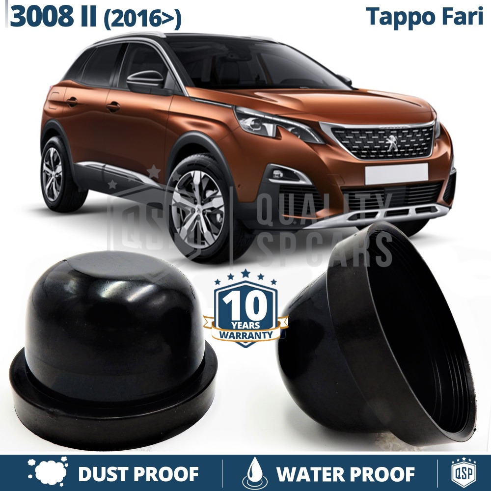 1 TAPÓN GUARDAPOLVO de faro para PEUGEOT 3008 II (2016-) Cubierta Bombilla 80 mm para Installación Kit Led Xenon