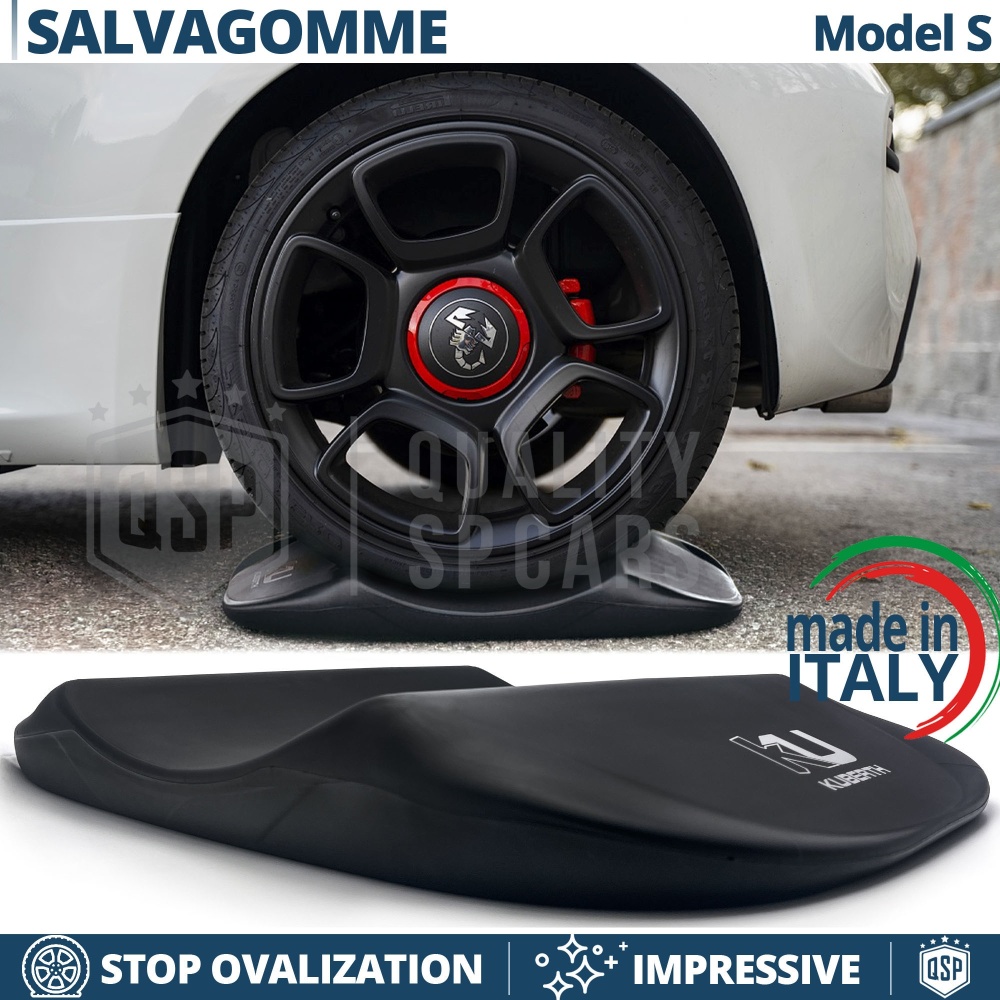 PROTECTORES DE NEUMÁTICOS Negros para Fiat 124, Anti Deformación | Originales Kuberth HECHO EN ITALIA
