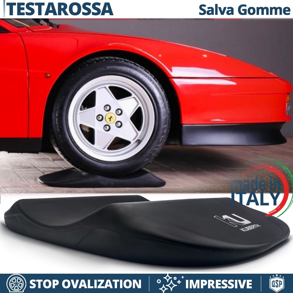 PROTECTORES DE NEUMÁTICOS Negros para Ferrari Testarossa, Anti Deformación | Originales Kuberth HECHO EN ITALIA