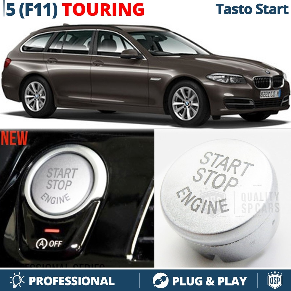 Llave Botón Encendido Motor START STOP para BMW Serie 5 F11 TOURING Con Bóton OFF Gris
