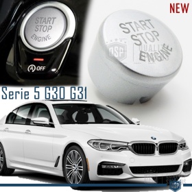 LLAVE BOTÓN DE ENCENDIDO DEL MOTOR GRIS "START STOP ENGINE" EN ABS PARA BMW SERIE 5 ( G30 G31 ) con Bóton OFF, ANTICHUADO NO HUELLAS