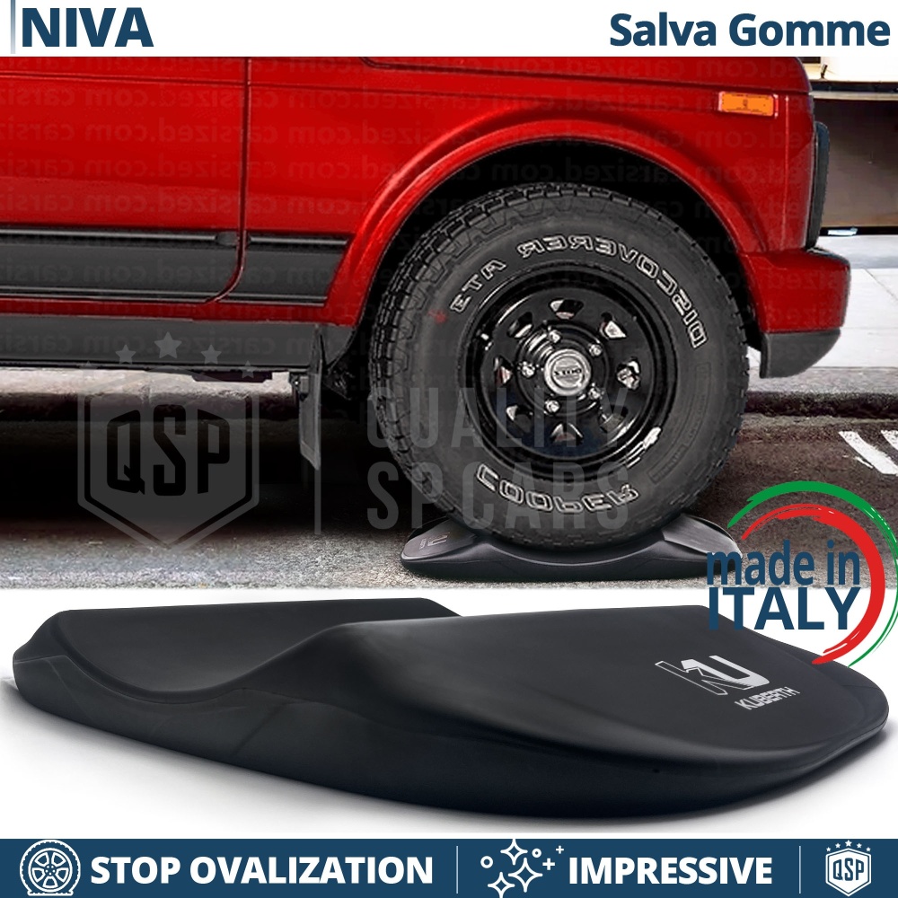 Cuscini SALVA GOMME Neri Per Lada Niva, Antiovalizzanti Ruote | Originali Kuberth MADE IN ITALY