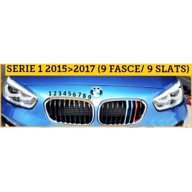 3x RIÑONES REJILLA en ABS en colores M Sport para BMW SERIE 1 (F20 F21) 15-17 Facelift REJILLA A 9 BANDAS