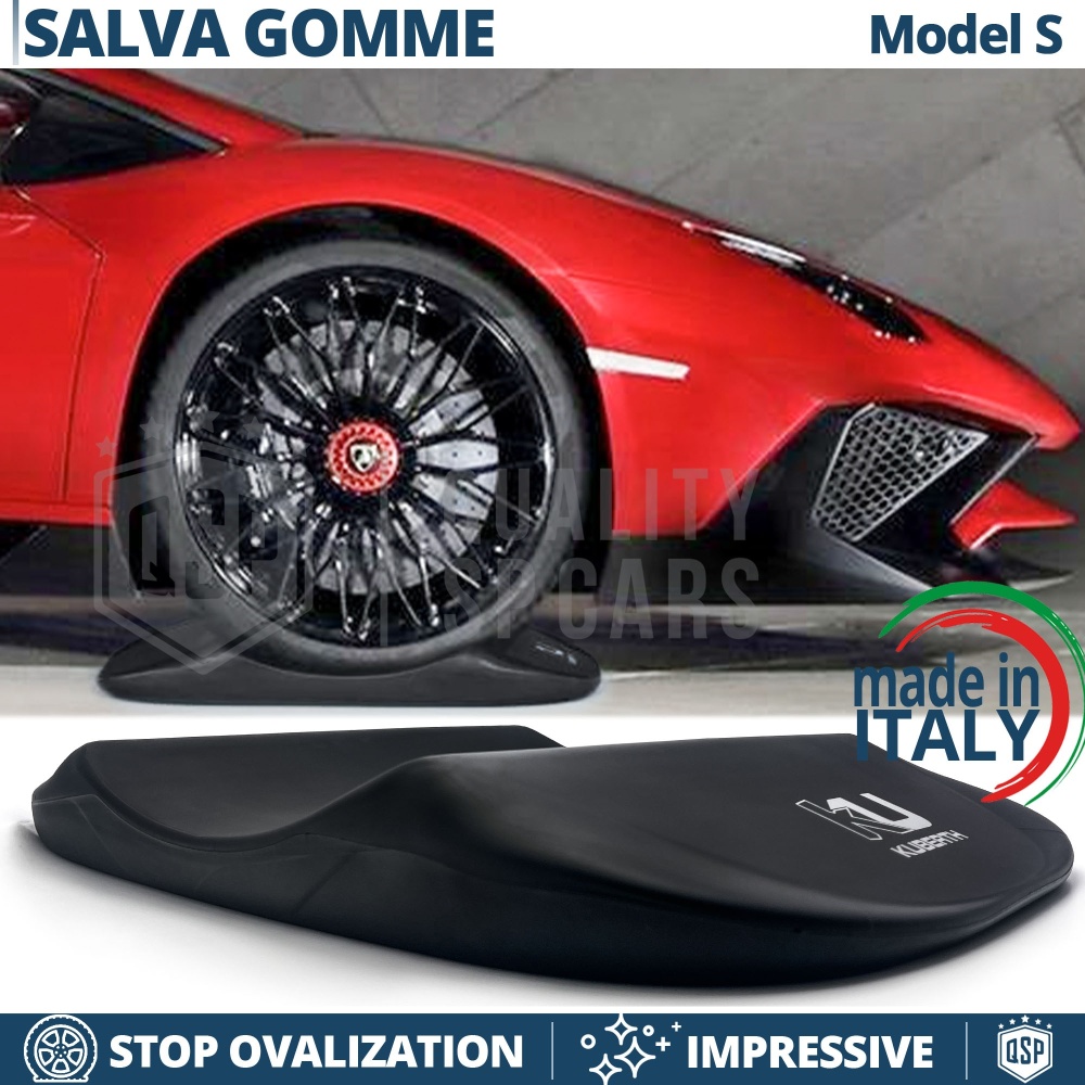 Black TIRE CRADLES For Lamborghini Veneno, Flat Stop Protector | Original Kuberth MADE IN ITALY