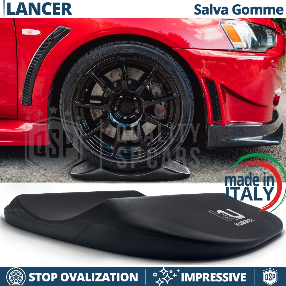 PROTECTORES DE NEUMÁTICOS Negros para Mitsubishi Lancer EVO, Anti Deformación | Originales Kuberth HECHO EN ITALIA