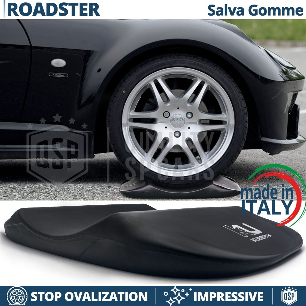 PROTECTORES DE NEUMÁTICOS Negros para Smart Roadster, Anti Deformación | Originales Kuberth HECHO EN ITALIA