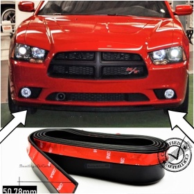 SPOILER Alerón Adhesivo PARA DODGE CHARGER, LABIO parachoques LIP o Faldones Laterales en EPDM NEGRO flexible