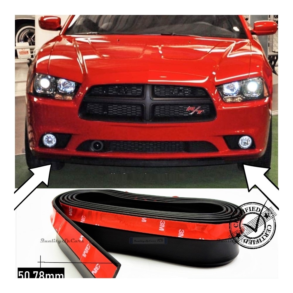SPOILER Alerón Adhesivo PARA DODGE CHARGER, LABIO parachoques LIP o Faldones Laterales en EPDM NEGRO flexible SPOILER Alerón Adhesivo PARA DODGE CHARGER, LABIO parachoques LIP o Faldones Laterales en EPDM NEGRO flexible