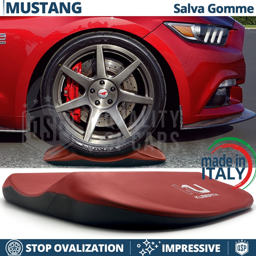 PROTECTORES DE NEUMÁTICOS Rojos para Ford Mustang, Anti Deformación | Originales Kuberth HECHO EN ITALIA