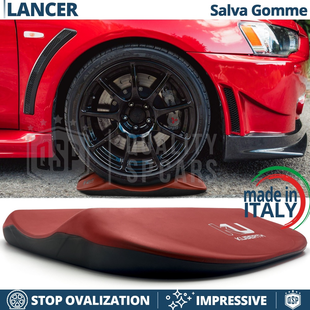 PROTECTORES DE NEUMÁTICOS Rojos para Mitsubishi Lancer EVO, Anti Deformación | Originales Kuberth HECHO EN ITALIA
