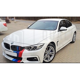 3x Rigid ABS Grille COVER STRIPES M Sport for BMW 4 Series (F32 F33 F36) WITH 9 vertical grills