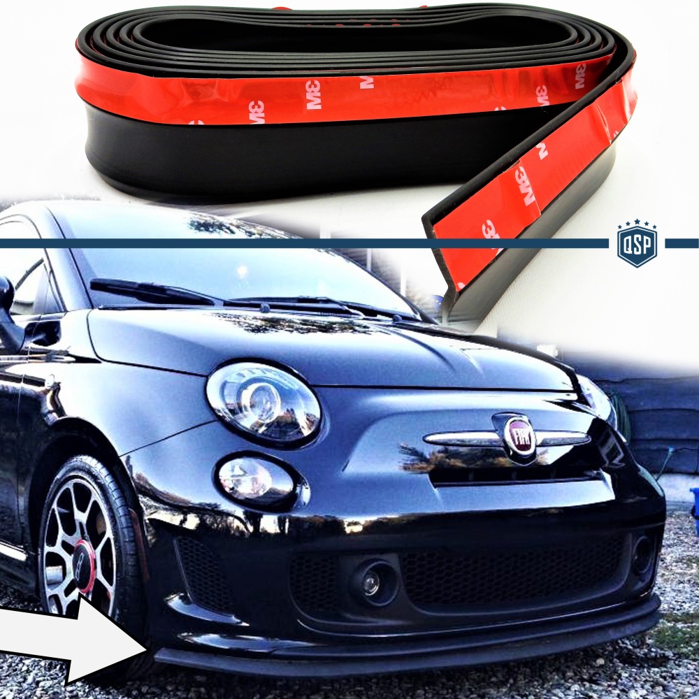 SPOILER Alerón Adhesivo PARA FIAT 500-500L-500X, LABIO parachoques LIP o Faldones Laterales en EPDM NEGRO flexible SPOILER Alerón Adhesivo PARA FIAT 500-500L-500X, LABIO parachoques LIP o Faldones Laterales en EPDM NEGRO flexible