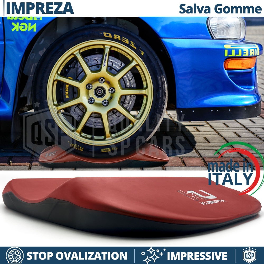 PROTECTORES DE NEUMÁTICOS Rojos para Subaru Impreza, Anti Deformación | Originales Kuberth HECHO EN ITALIA