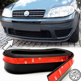 SPOILER Alerón Adhesivo PARA FIAT PUNTO, LABIO parachoques LIP o Faldones Laterales en EPDM NEGRO flexible