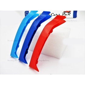 3x Rigid ABS Grille COVER STRIPES M Sport for BMW 4 Series (F32 F33 F36) WITH 9 vertical grills