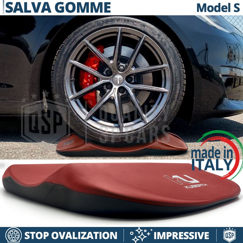PROTECTORES DE NEUMÁTICOS Rojos para Tesla Roadster, Anti Deformación | Originales Kuberth HECHO EN ITALIA