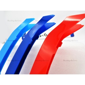 3x Rigid ABS Grille COVER STRIPES M Sport for BMW 4 Series (F32 F33 F36) WITH 9 vertical grills