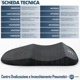 PROTECTORES DE NEUMÁTICOS Anti Deformación Carbono, Adecuados para FORD | Originales Kuberth HECHO EN ITALIA