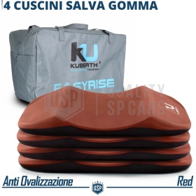 PROTECTORES DE NEUMÁTICOS Anti Deformación Rojos, Adecuados para SEAT | Originales Kuberth HECHO EN ITALIA