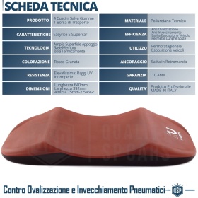 PROTECTORES DE NEUMÁTICOS Anti Deformación Rojos, Adecuados para SEAT | Originales Kuberth HECHO EN ITALIA