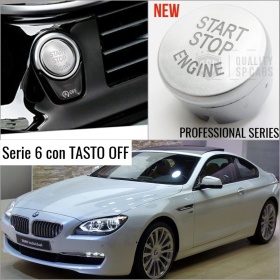 LLAVE BOTÓN DE ENCENDIDO DEL MOTOR GRIS "START STOP ENGINE" EN ABS PARA BMW SERIE 6 ( F12 F13 F06 ) con Bóton OFF, ANTICHUADO NO HUELLAS