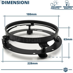 7 Inches Round LED Headlight Mounting Brackets Professional Headlight Rings Adapters | OMNI-ADJUSTABLE
