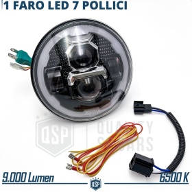 FARO LED 7'' para Motos HARLEY DAVIDSON, Luz Blanca 6500K ANGEL EYES | APROBADO