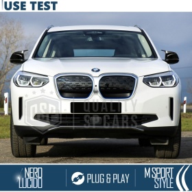 TAPAS de ESPEJO Retrovisor para Bmw iX3 G08, Cubiertas Rígidas Negro Brillante | Garantía por Vida
