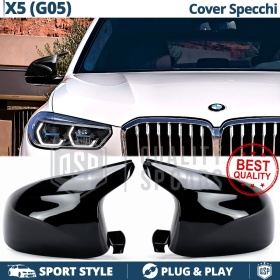 TAPAS de ESPEJO Retrovisor para Bmw X5 G05, Cubiertas Rígidas Negro Brillante | Garantía por Vida
