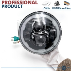 LED HEADLIGHTS for JEEP WRANGLER JK, White Light 6500K Angel Eyes | APPROVED