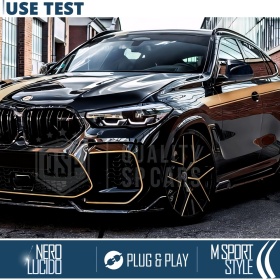 TAPAS de ESPEJO Retrovisor para Bmw X6 G06, Cubiertas Rígidas Negro Brillante | Garantía por Vida