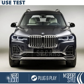 TAPAS de ESPEJO Retrovisor para Bmw X7 G07 (18-22), Cubiertas Rígidas Negro Brillante | Garantía por Vida