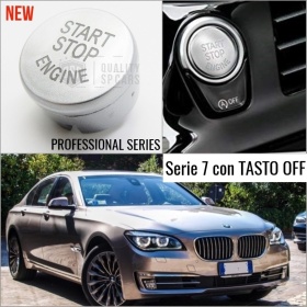 LLAVE BOTÓN DE ENCENDIDO DEL MOTOR GRIS "START STOP ENGINE" EN ABS PARA BMW SERIE 7 ( F01 F02 ) con Bóton OFF, ANTICHUADO NO HUELLAS