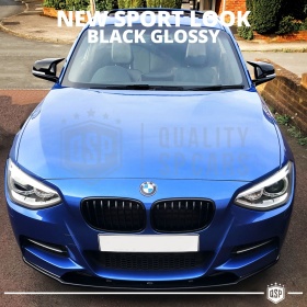 TAPAS de ESPEJO Retrovisor para Bmw Serie 1 F20 F21 (11-15), Cubiertas Negro Brillante | Garantía por Vida