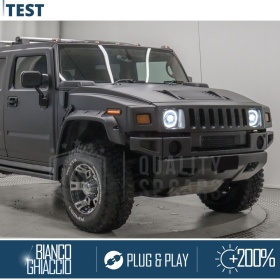FAROS LED para HUMMER H1 H2, Luz Blanca 6500K ANILLO Secuencial | APROBADO