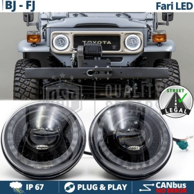 FAROS LED para LAND CRUISER BJ, FJ, Luz Blanca 6500K ANILLO Secuencial | APROBADO