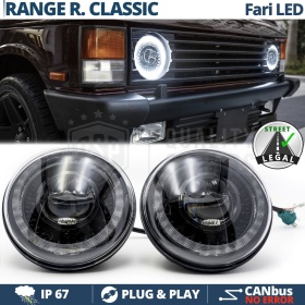 FAROS LED para RANGE ROVER CLASSIC, Luz Blanca 6500K ANILLO Secuencial | APROBADO