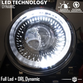 FAROS LED para MAZDA MX-5 1 (NA), Luz Blanca 6500K ANILLO Secuencial | APROBADO