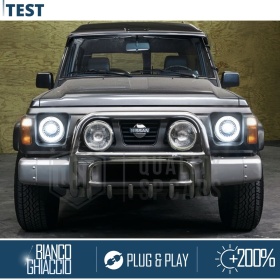 FAROS LED para NISSAN PATROL GR Y60, Luz Blanca 6500K ANILLO Secuencial | APROBADO