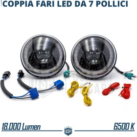 FAROS LED para SSANGYONG KORANDO 2, Luz Blanca 6500K ANILLO Secuencial | APROBADO