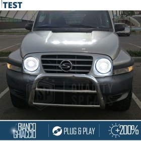 FAROS LED para SSANGYONG KORANDO 2, Luz Blanca 6500K ANILLO Secuencial | APROBADO