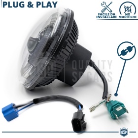 FAROS LED para SSANGYONG KORANDO 2, Luz Blanca 6500K ANILLO Secuencial | APROBADO