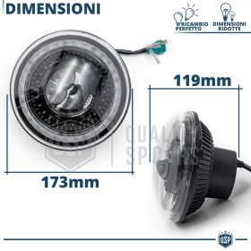 FAROS LED para SSANGYONG KORANDO 2, Luz Blanca 6500K ANILLO Secuencial | APROBADO