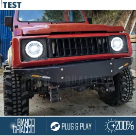 FAROS LED para SUZUKI SAMURAI SJ SANTANA, Luz Blanca 6500K ANILLO Secuencial | APROBADO