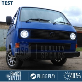 FAROS LED para VW TRANSPORTER T3 T25 (79-85), Luz Blanca 6500K ANILLO Secuencial | APROBADO