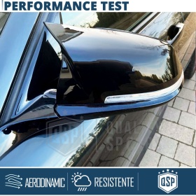 TAPAS de ESPEJO Retrovisor para Bmw Serie 1 F20 F21 (15-18), Cubiertas Negro Brillante | Garantía por Vida