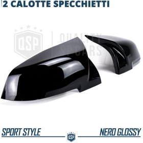 Coquilles de Rétroviseur Extérieur pour Bmw Série 3 (F30 F31), Coques Noires Brillantes | Garantie à Vie