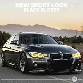 Coquilles de Rétroviseur Extérieur pour Bmw Série 3 (F30 F31), Coques Noires Brillantes | Garantie à Vie