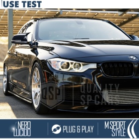 Coquilles de Rétroviseur Extérieur pour Bmw Série 3 (F30 F31), Coques Noires Brillantes | Garantie à Vie