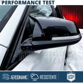 Coquilles de Rétroviseur Extérieur pour Bmw Série 3 (F30 F31), Coques Noires Brillantes | Garantie à Vie